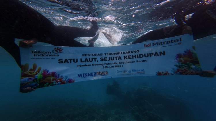 TelkomGroup Tanam 2.000 Fragmen Karang di Kepulauan Seribu