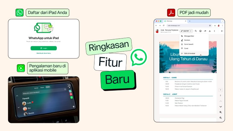 WhatsApp Resmi Luncurkan Fitur Daftar di iPad, Akses di Aplikasi Mobil, Akses PDF, dan Berbagi Lagu 
